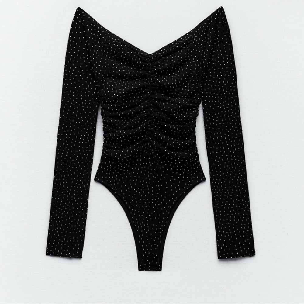 Zara Black and White Bodysuit Never Worn